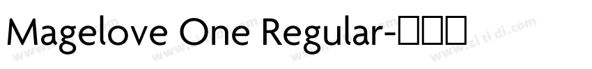 Magelove One Regular字体转换